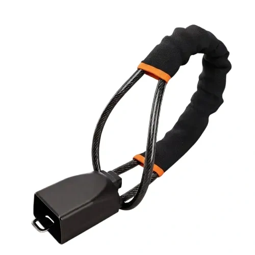 CarProtect Steering Wheel Lock coiled compactly, small enough for a door pocket