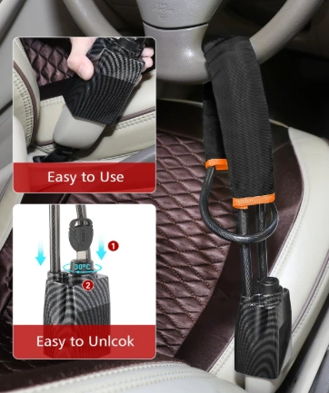 Manufacturer graphic: easy to use and easy to unlock in the driver's seat