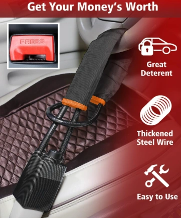 Manufacturer graphic: deterrent value, thickened steel wire and ease of use